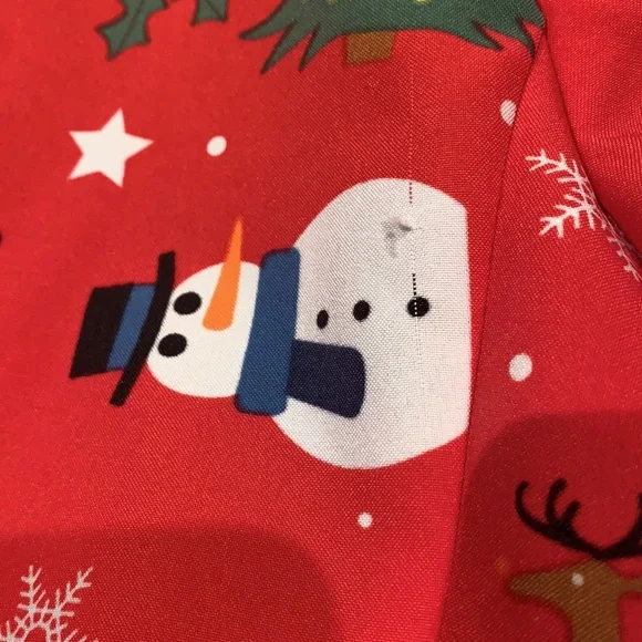 OppoSuits Red Christmas Suit with Snowman and Tree Design - Picture 3 of 10